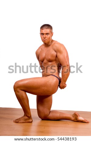 stock photo : amateur bodybuilder posing in gym stock photo : amateur bodybuilder posing in gym