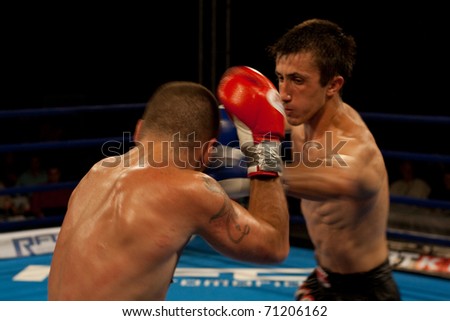 PECS - JULY 17: Unidentified fighters participate the RFC kick box championship on July 17, 2007 in Pecs, Hungary