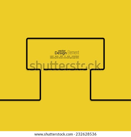 Abstract yellow background with black signs. Road sign. Warning. blank space for advertising, ads, text