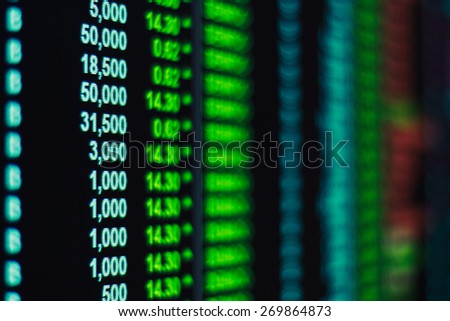 stock exchange ticker board