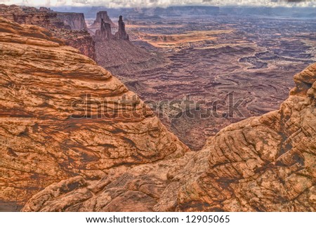 High Dynamic Range (HDR) impression of Canyon Lands NP, United States