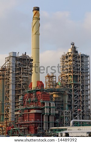 Large chimney and chemical installations in maintenance period