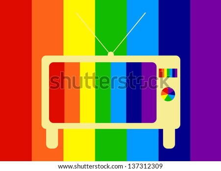 tv -colorful no signal background