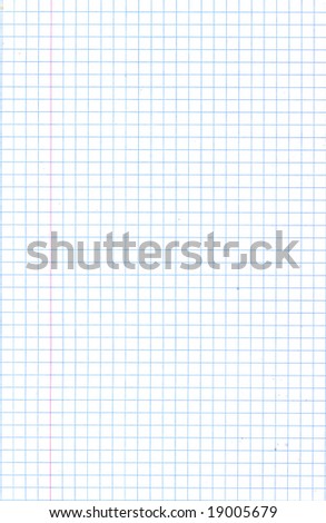 Blank squared notebook sheet