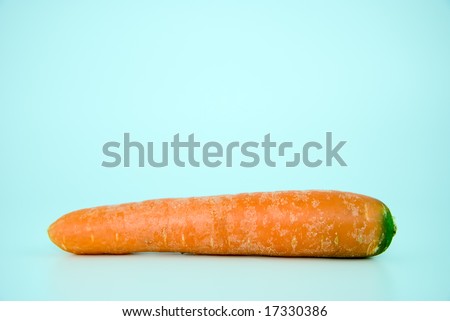 A single carrot isolated on white.