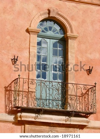 French window with balcony