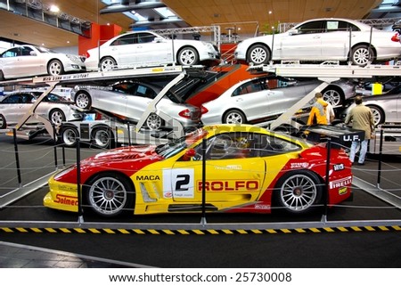 HANOVER, GERMANY - OCTOBER 1: 62nd IAA (Internationale Automobil-Ausstellung) Commercial Vehicles, the world largest automotive fair, was held in Hannover from  September 22  to October 2 2008.