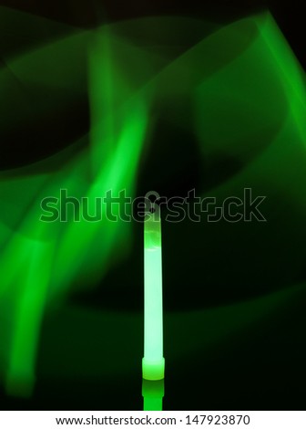 Glow stick,long time exposure with light painting