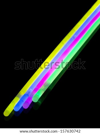 Multicolor glow sticks
