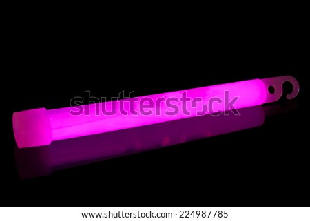 A pink glow stick