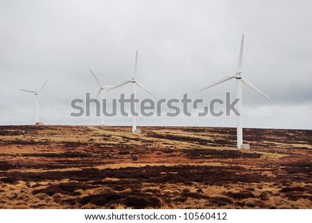Wind Farm on Ovenden moor in Yorkshire, UK