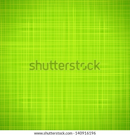 Green cloth texture background. Illustration for your fresh natural design. Book cover. Fabric bright ecological canvas wallpaper with delicate striped pattern. Raster version.