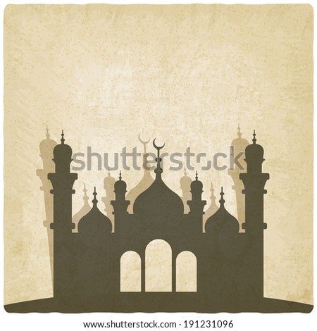Islamic mosque old background vector illustration eps 10 Islamic mosque old background vector illustration eps 10