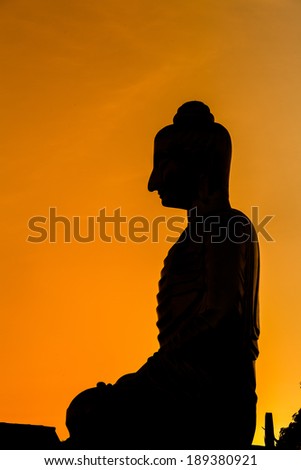 Lord of Buddha in sunset time