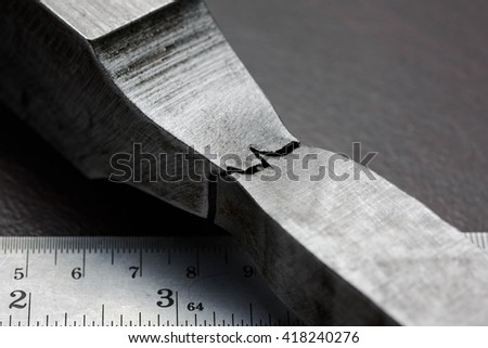 Fracture of tensile test coupon for evaluate strength of material