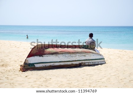 Sitting In Boat