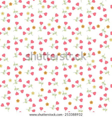 small vector spring flowers seamless pattern
