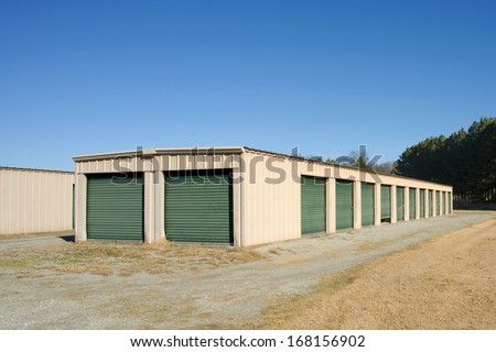 Storage units at a storage facility.