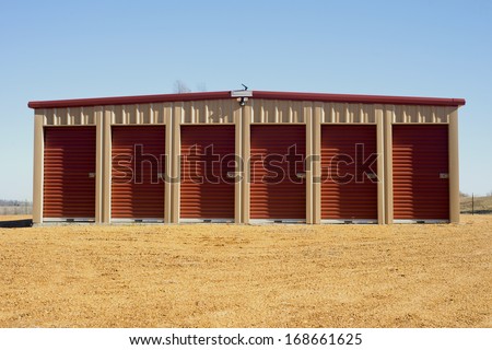 Storage units at a storage facility.