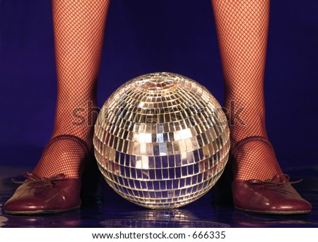 Old dance shoes & a mirror ball