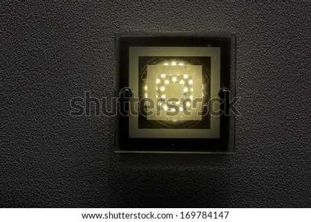 led lamp on the ceiling