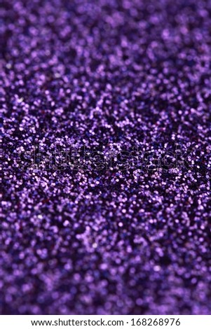 Christmas Purple Glitter background. Holiday abstract texture