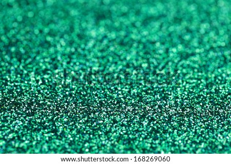 Christmas Turquoise Glitter background. Holiday abstract texture