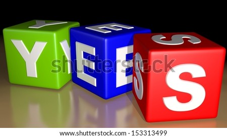 Yes colored cubes