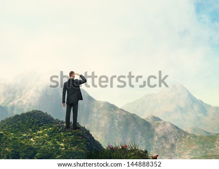 Businessman Looking Landscape