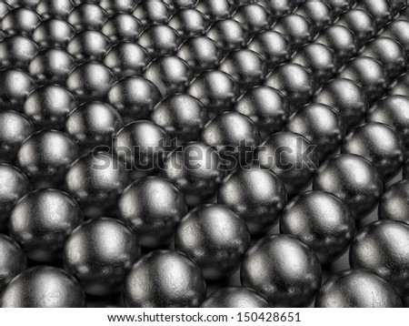 Texture of metal balls