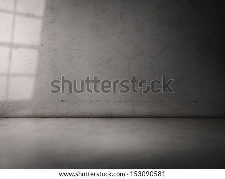 Sun Light On A Cement Wall