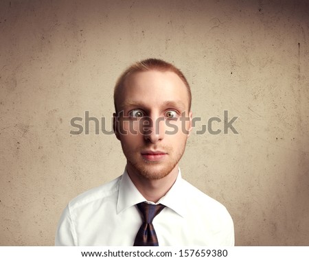 Portrait of a cross-eyed man