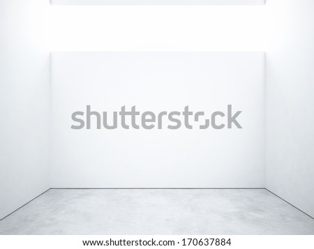 white empty room with spotlights