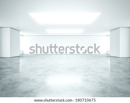 Empty gallery interior