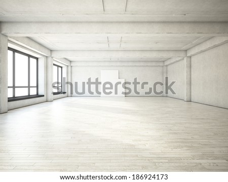 Bright loft and two blank posters