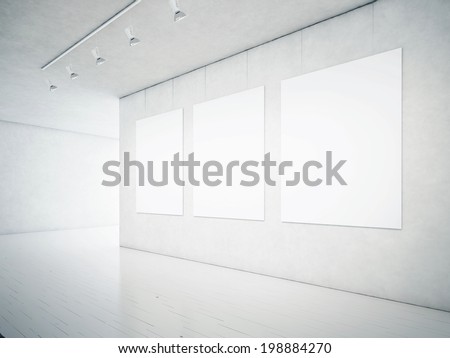 empty white gallery interior