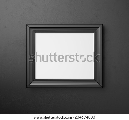 Blank black picture frame