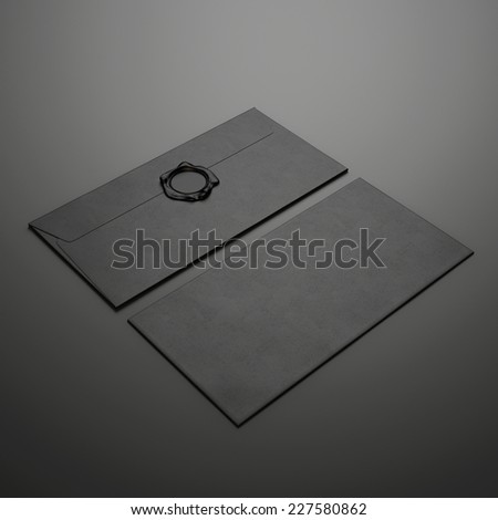 Two black envelopes