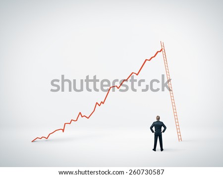 Man looking at diagram and ladder
