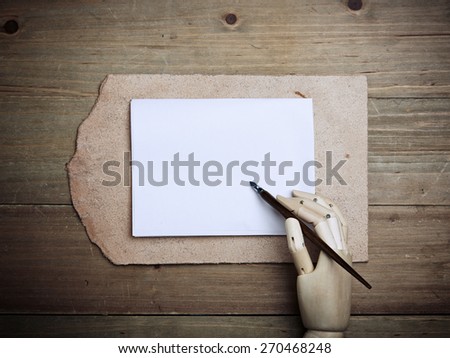Wood hand drawing on white page