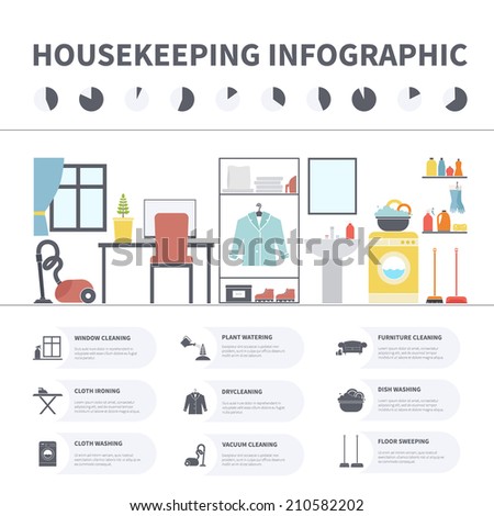 House cleaning infographic made in vector House cleaning infographic made in vector