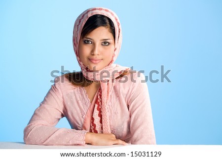 How To Wear A Scarf Women. young woman in head scarf
