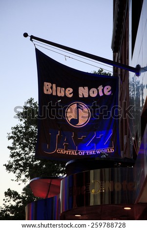New York, NY, USA - June 7, 2014: Blue Note: The most prestige Jazz Club in the world.