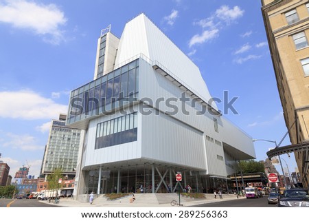 New York, NY, USA - June 10, 2015: The Whitney museum of American art: The museum is focus on 20th- and 21st-century American art. The new building opened on May 1, 2015.