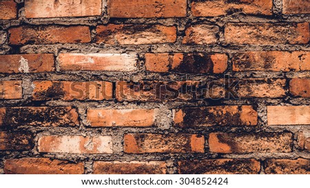 Background of old grunge brick wall.