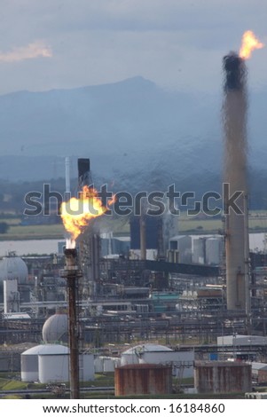 Flares at Grangemouth Refinery