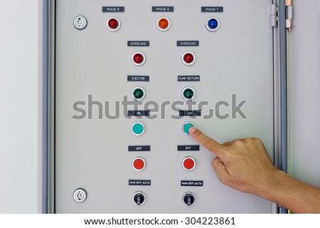 The control panel power switch in factory.