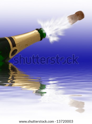 Celebration with drink champagne bubbles