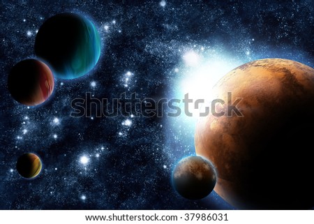 wallpaper space star. flare in deep space - star