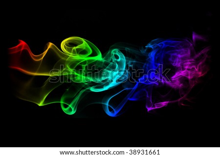 Abstract isolated and colored smoke background - creativity concept